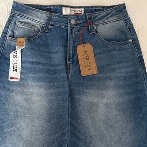 Love Culture Medium Blue Wide Leg Flare Jeans